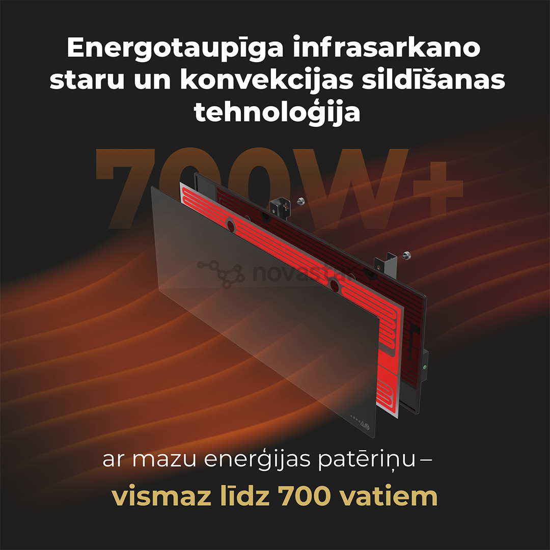 Aeno, 700+ W, black - Premium Eco Smart heater