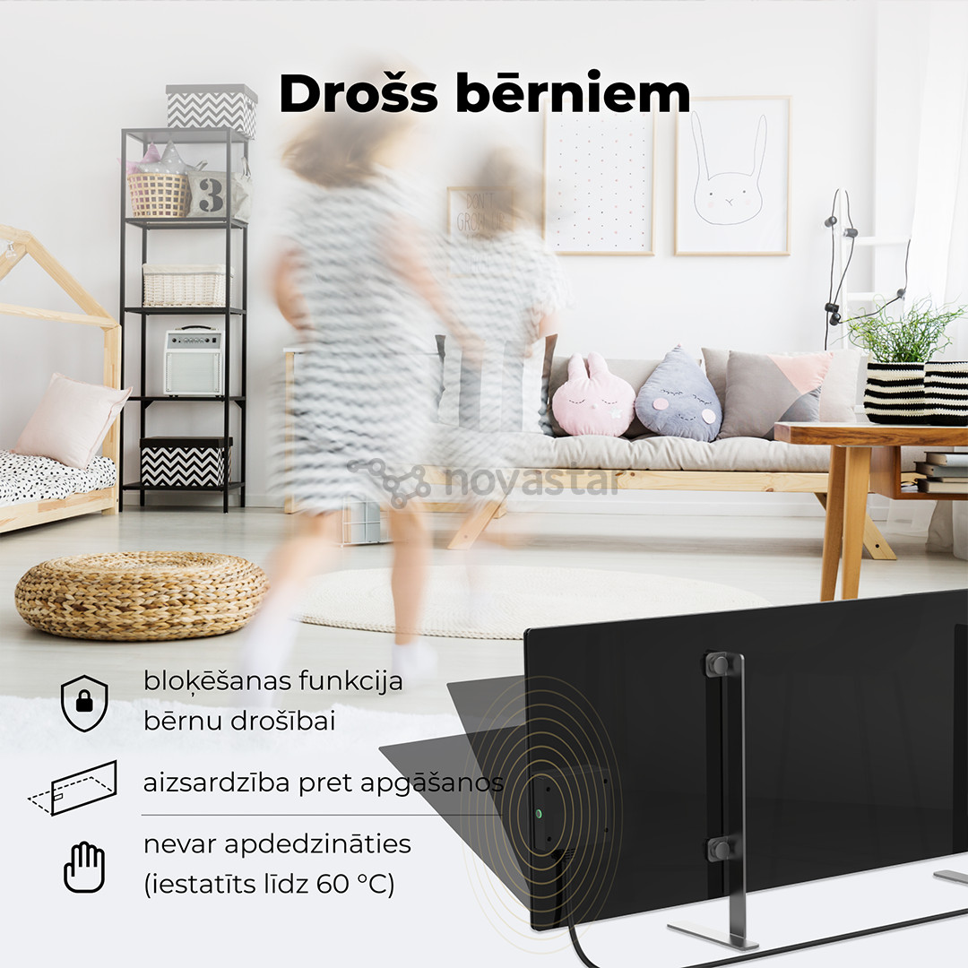 Aeno, 700+ W, black - Premium Eco Smart heater