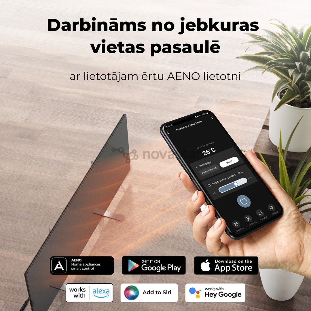 Aeno, 700+ W, pilkas - Šildytuvas