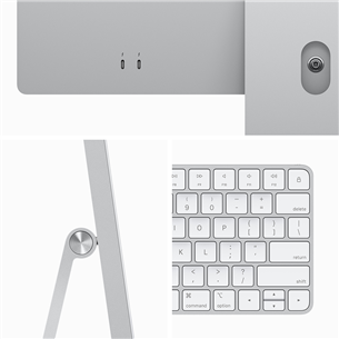 Apple iMac 24" (2023), M3 8C/8C, 8 GB, 256 GB, ENG, sidabrinis - Stacionarus kompiuteris