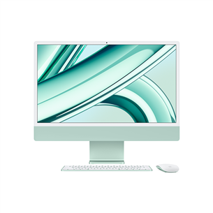 Apple iMac 24" (2023), M3 8C/8C, 8 GB, 256 GB, SWE, green - All-in-one PC MQRA3KS/A