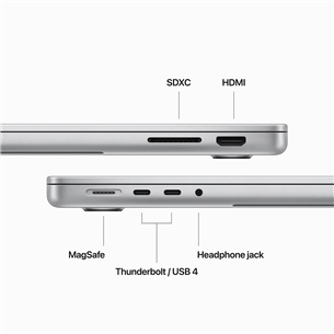 Apple MacBook Pro 14 (2023) M3, 8C/10C, 8 GB, 1 TB, SWE, silver - Nešiojamas kompiuteris