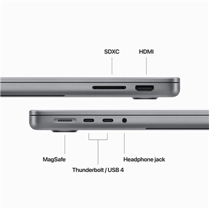 Apple MacBook Pro 14 (2023) M3, 8C/10C, 8 GB, 1 TB, ENG, gray - Nešiojamas kompiuteris