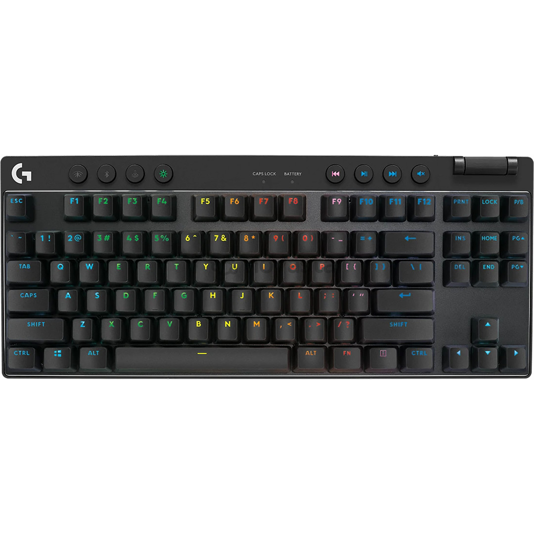 Logitech PRO X TKL, US, juoda - Belaidė klaviatūra