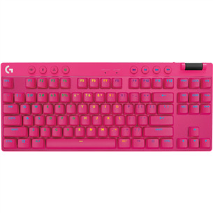 Logitech PRO X TKL, US, rožinė - Belaidė klaviatūra
