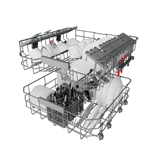 Įmontuojama indaplovė Whirlpool WBC3C26B