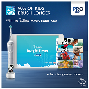 Braun Oral-B Vitality PRO Kids, Frozen - Elektrinis dantų šepetėlis + nešiojimo dėklas