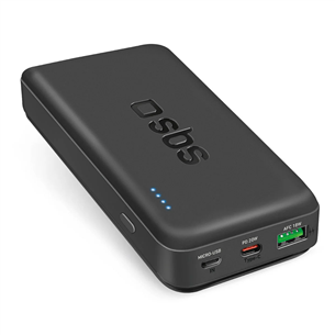 SBS Multi-port, 20 W, 20 000 mAh, black - Power bank