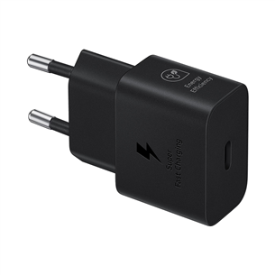 Samsung, USB-C, 25 W, black - Maitinimo adapteris ir USB-C laidas