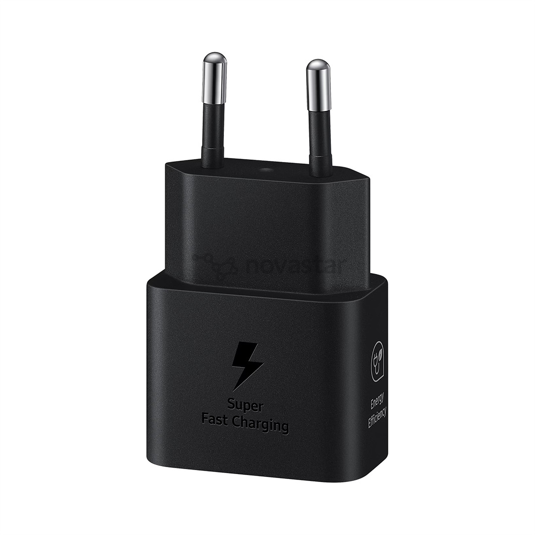 Samsung, USB-C, 25 W, black - Power adapter and USB-C cable