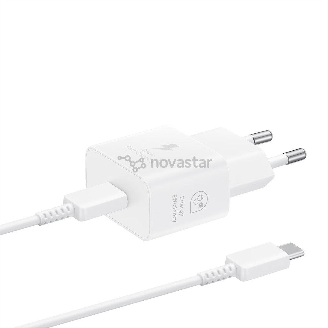 Samsung, USB-C, 25 W, baltas - Maitinimo adapteris ir USB-C laidas