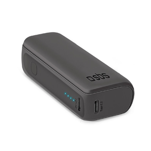 SBS Ultra-Compact, 5000 mAh, USB-A, USB-C, black - Išorinė baterija TTBB5000MINIK