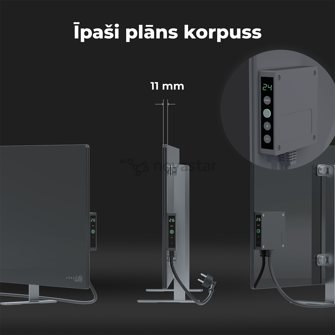 Aeno, 700+ W, pilkas - Šildytuvas