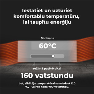 Aeno, 700+ W, pilkas - Šildytuvas