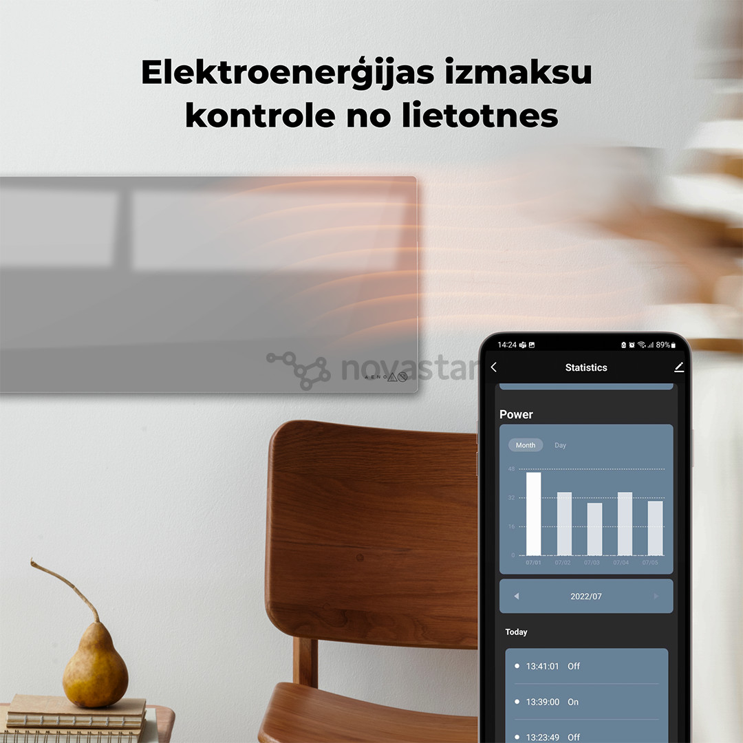 Aeno, 700+ W, pilkas - Šildytuvas