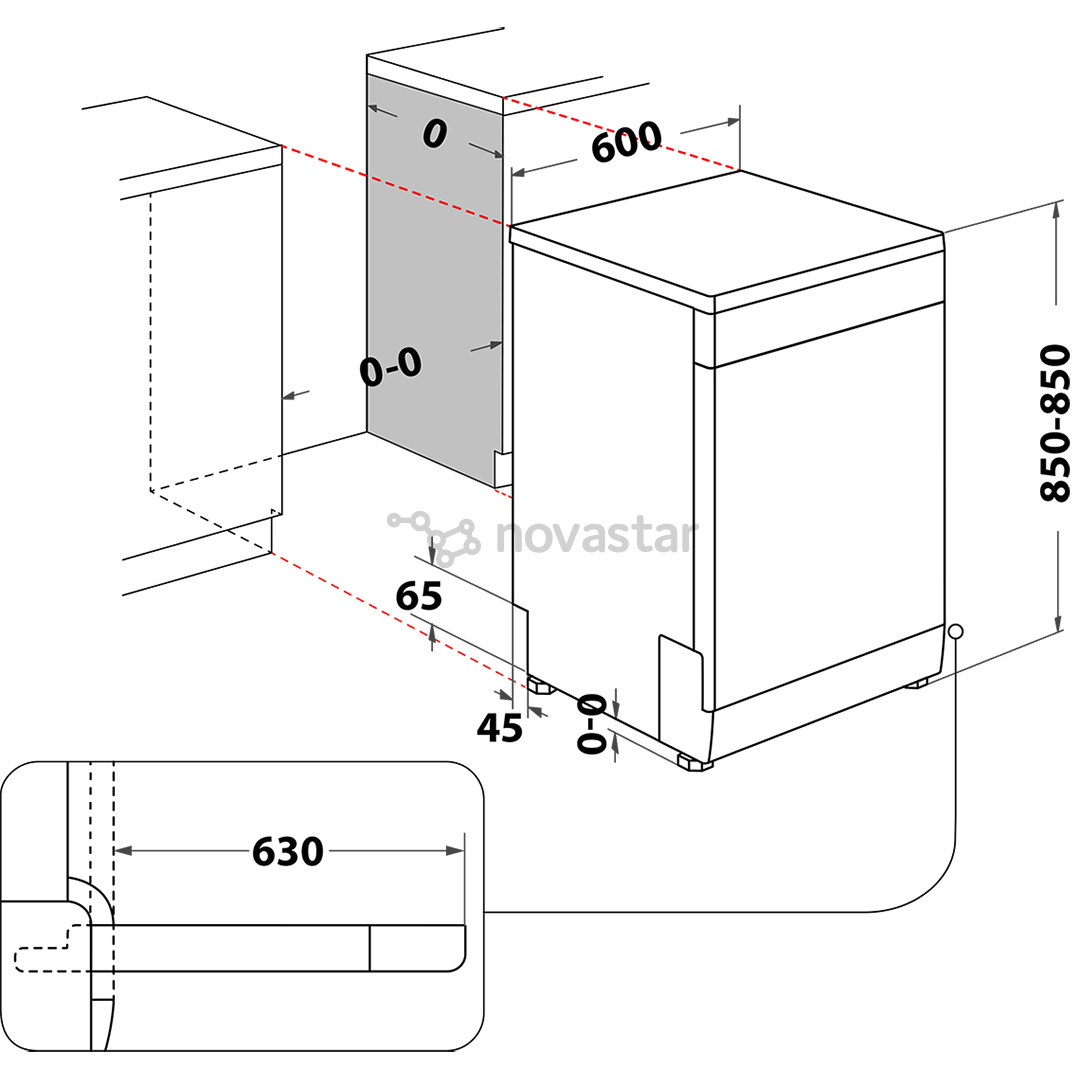 Whirlpool, 15 komplektų talpa, plotis 60 cm, balta - Indaplovė