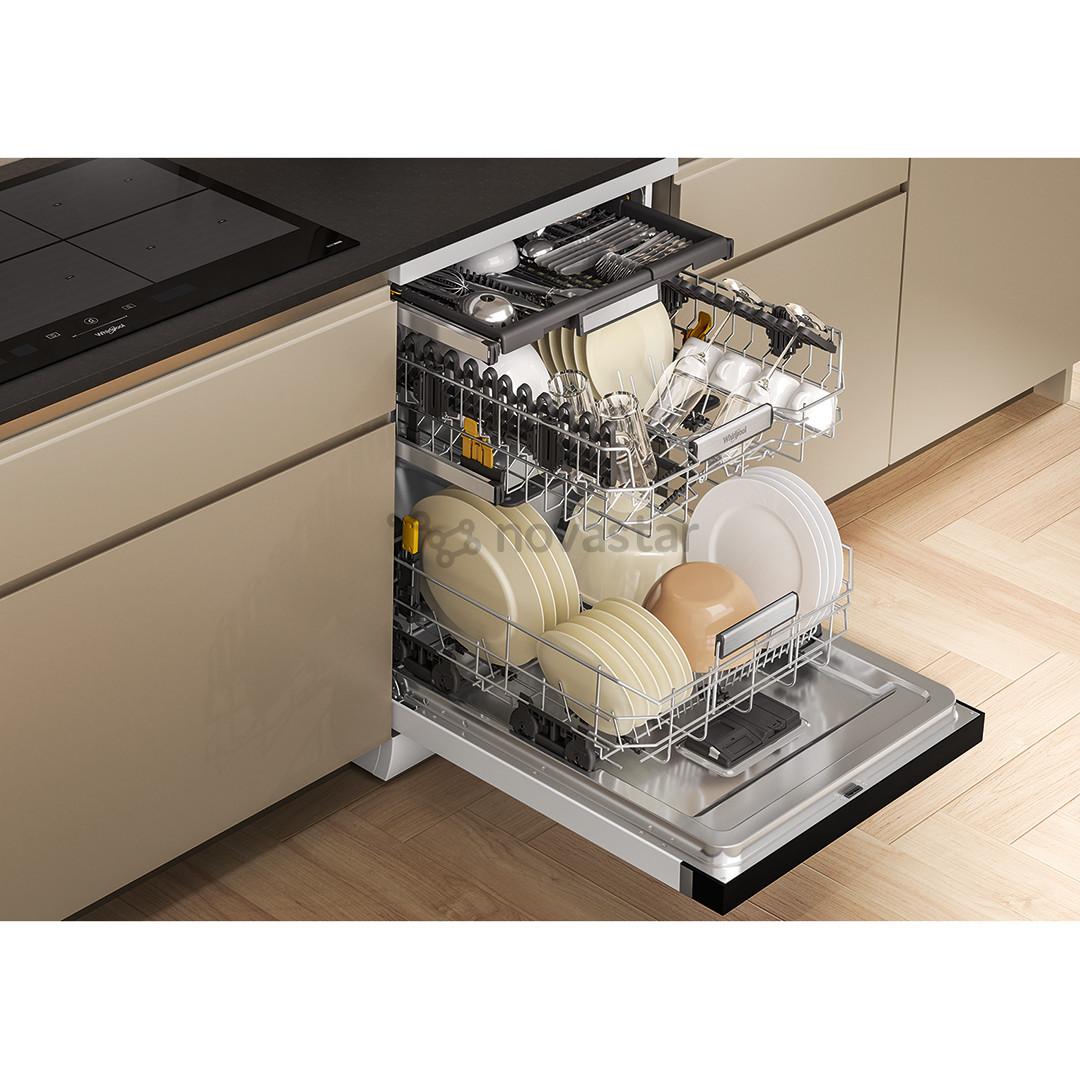 Whirlpool, 15 komplektų talpa, plotis 60 cm, balta - Indaplovė