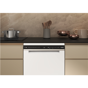 Whirlpool, 15 place settings, width 60 cm, white - Free standing dishwasher