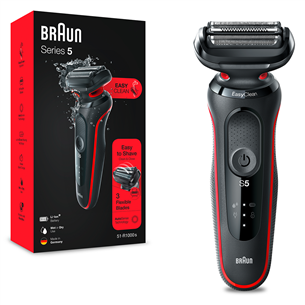 Braun Series 5, Wet & Dry, black/red - Barzdaskutė 51-R1000S