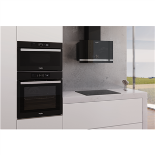 Whirlpool, 485 m³/h, width 60 cm, black - Cooker hood