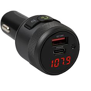 Kenner FT-626, Bluetooth, USB-C, USB QC 3.0, black - FM siųstuvas FT626