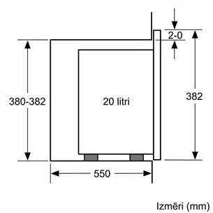 Įmontuojama mikrobangų krosnelė Bosch BFL523MS0