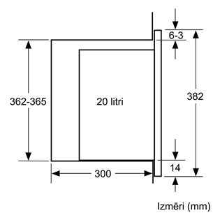 Įmontuojama mikrobangų krosnelė Bosch BFL523MS0