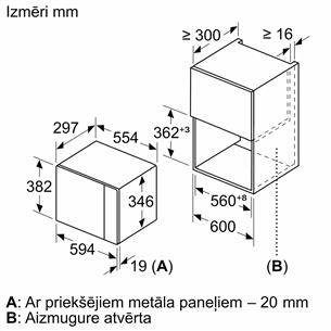 Įmontuojama mikrobangų krosnelė Bosch BFL523MS0