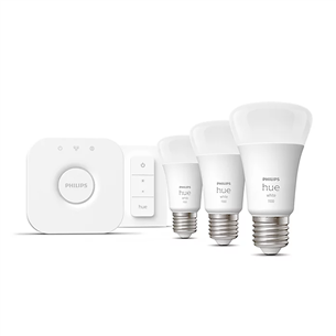 Philips Hue Starter Kit, Bridge, Dimmer, 3x E27, white - Išmaniųjų lempučių rinkinys