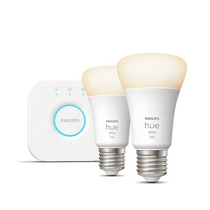 Philips Hue Starter Kit, Bridge, 2x E27, baltas - Išmaniųjų lempučių rinkinys 929002469201