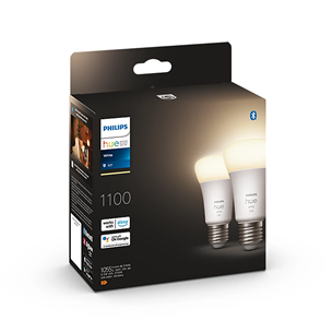 Philips Hue White 1100, E27, white, 2 vnt. - Išmaniosios lemputės