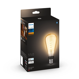 Philips Hue White, E27, soft warm, filament - Išmanioji lemputė