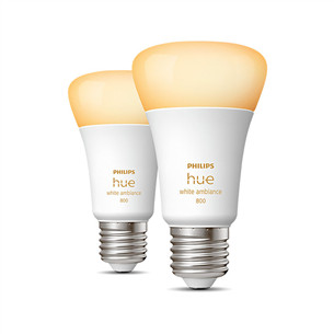 Philips Hue White Ambiance 800, E27, baltos, 2 vnt. - Išmaniosios lemputės 929002489802
