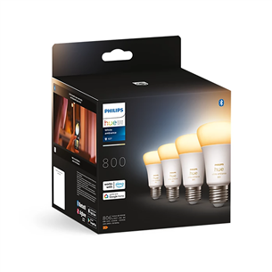 Philips Hue White Ambiance 800, E27, white, 4 vnt. - Išmaniosios lemputės