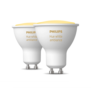 Philips Hue White Ambiance, GU10, white, 2 vnt. - Išmanioji lemputė 929001953310