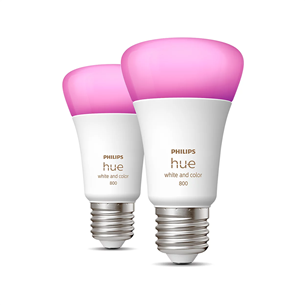 Philips Hue White and Color Ambiance 800, E27, color, 2 vnt. - Išmaniosios lemputės 929002489602