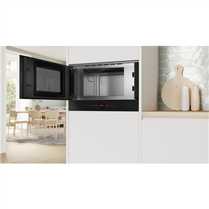 Bosch, Series 8, black - Built-in microwave oven