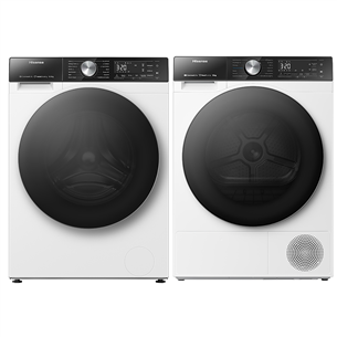 Hisense 10,5 kg + 10 kg, 1400 rpm - Skalbimo mašina + džiovyklė WF5S1045BW+DH5S102B