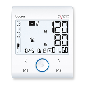 Beurer, white - Blood pressure monitor with ECG function