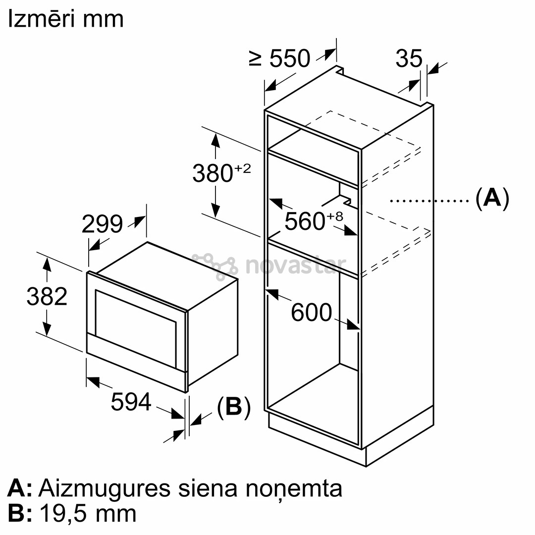 Bosch, Series 8, juoda - Įmontuojama mikrobangų krosnelė