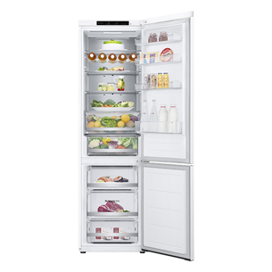 LG, NoFrost, 387 L, 203 cm, white - Šaldytuvas