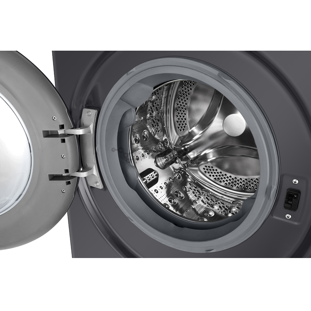 LG, 10 kg / 6 kg, gylis 56,5 cm, 1400 aps./min., juoda - Skalbimo mašina - džiovyklė