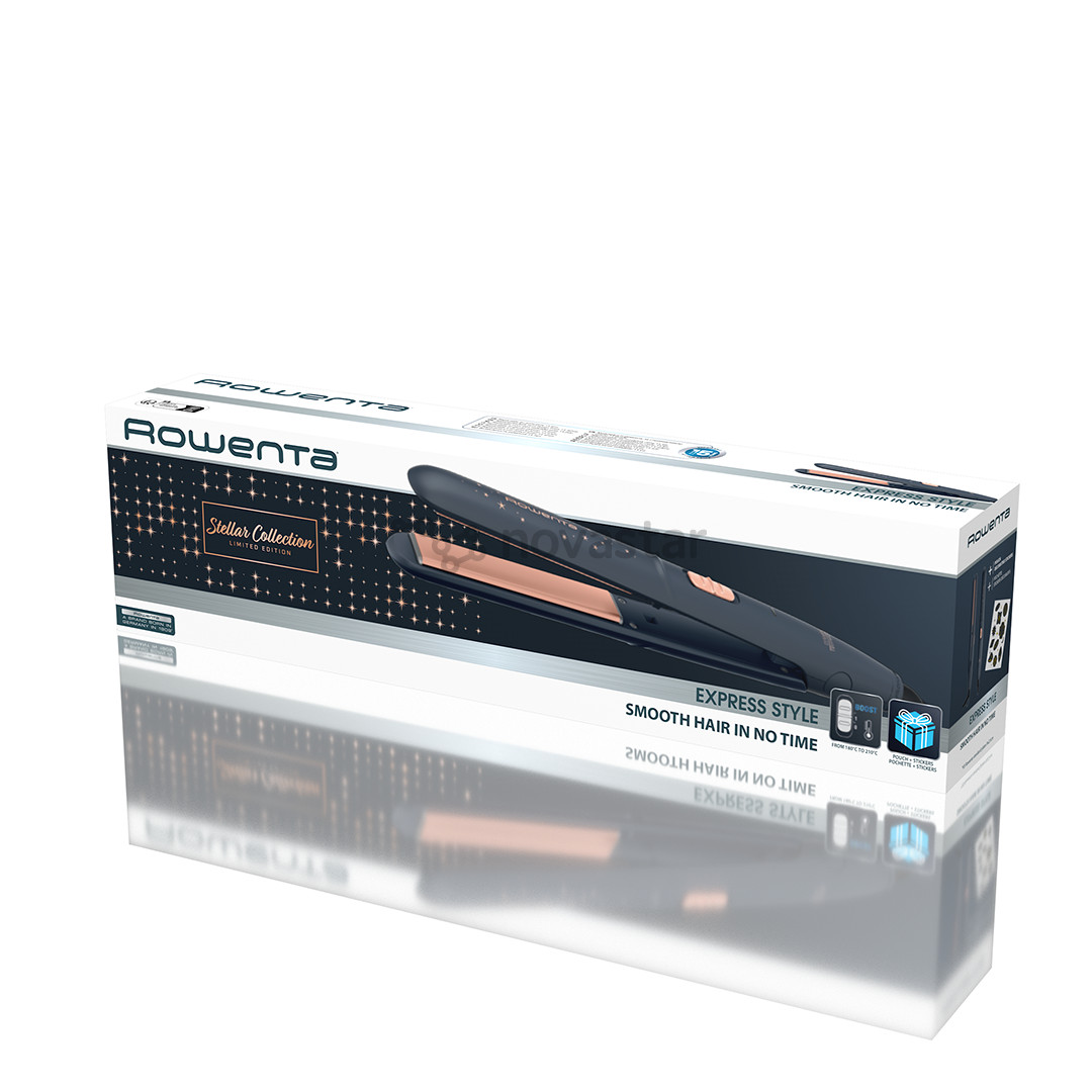 Rowenta Express Style Stellar Collection, black - Plaukų tiesinimo žnyplės