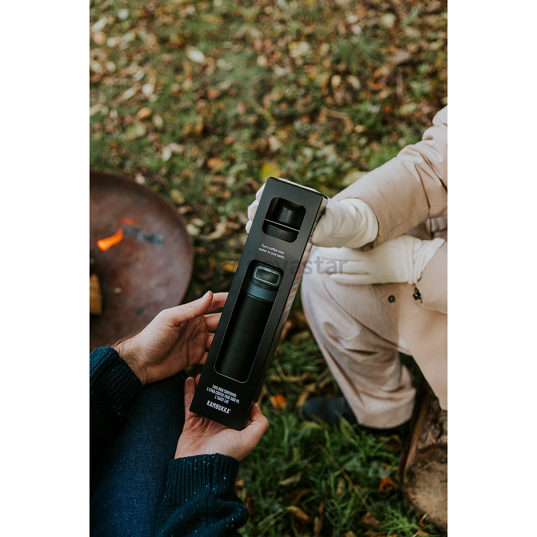 Kambukka, Etna 500 ml, black, giftbox - Termo puodelis +nusukamas dangtelis