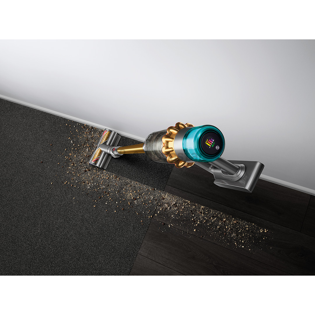 Dyson V15 Detect Absolute (2023), aukso spalvos - Belaidis dulkių siurblys
