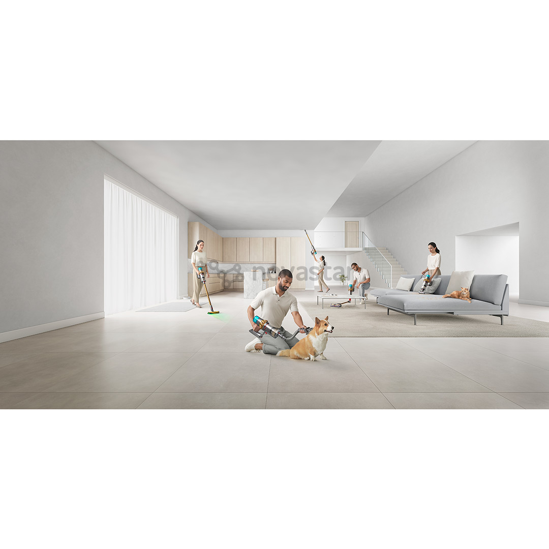 Dyson V15 Detect Absolute (2023), aukso spalvos - Belaidis dulkių siurblys