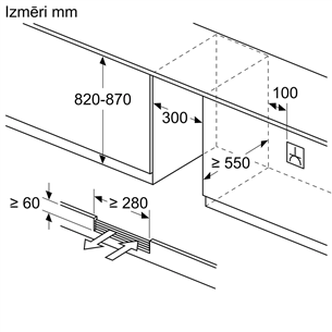 Įmontuojamas vyno šaldytuvas KUW20VHF0 Bosch, talpa 21 butelis, 82cm