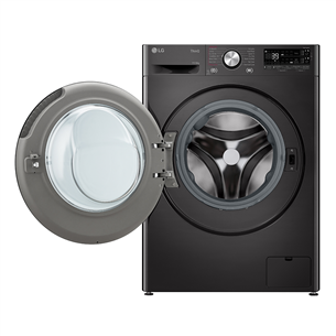 LG, 11 kg / 6 kg, depth 56,5 cm, 1400 rpm, black - Washer-dryer combo