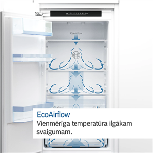 Bosch, Series 2, NoFrost, 260 л, высота 178 см - Интегрируемый холодильник