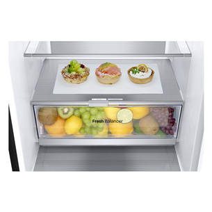 LG, NoFrost, 387 L, 203 cm, black - Refrigerator